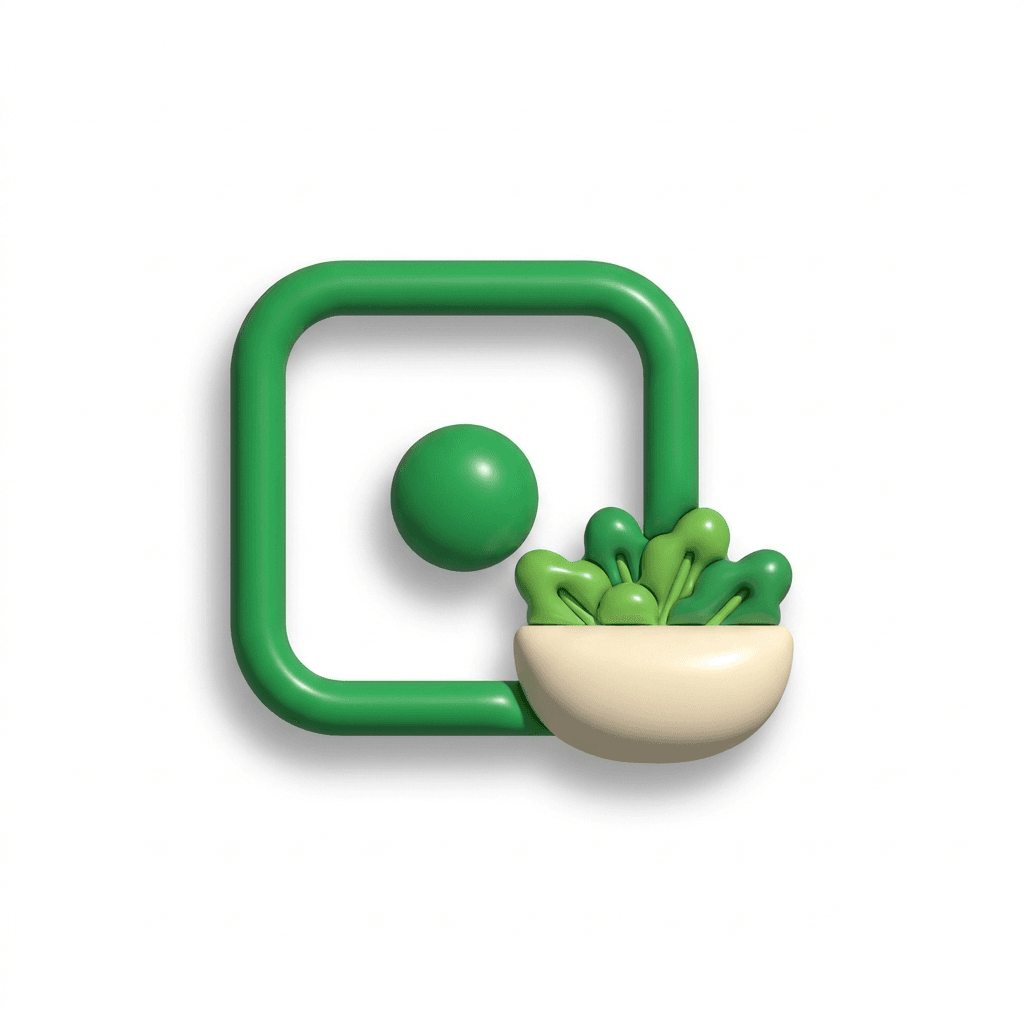 The green vegetarian mark beside a bowl of salad